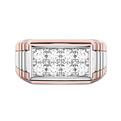Anello uomo Zancan in oro 18kt con diamantI.