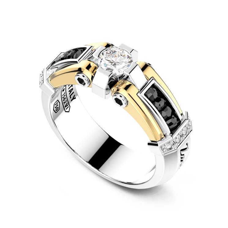 Anello Zancan in oro 18kt e diamanti.