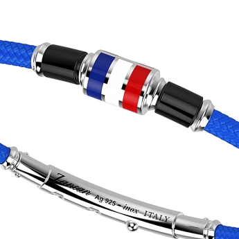 Zancan-Armband aus Kevlar mit nautischer Flagge aus emailliertem Silber. 2