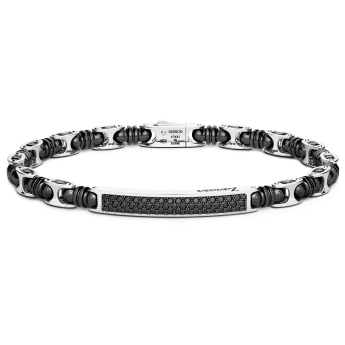 Bracciale Zancan in oro 18kt, ceramica e diamanti.