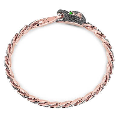 Bracciale pantera Zancan in oro 18kt e diamanti neri.