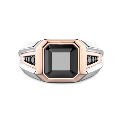 Anello Zancan in oro 18kt con diamante nero.