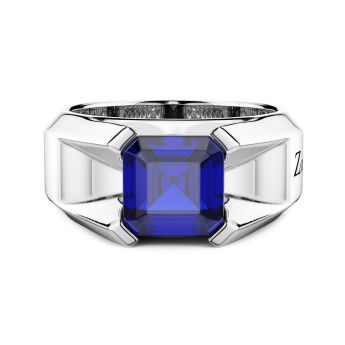 Anello Zancan in oro 18kt con zaffiro blu.