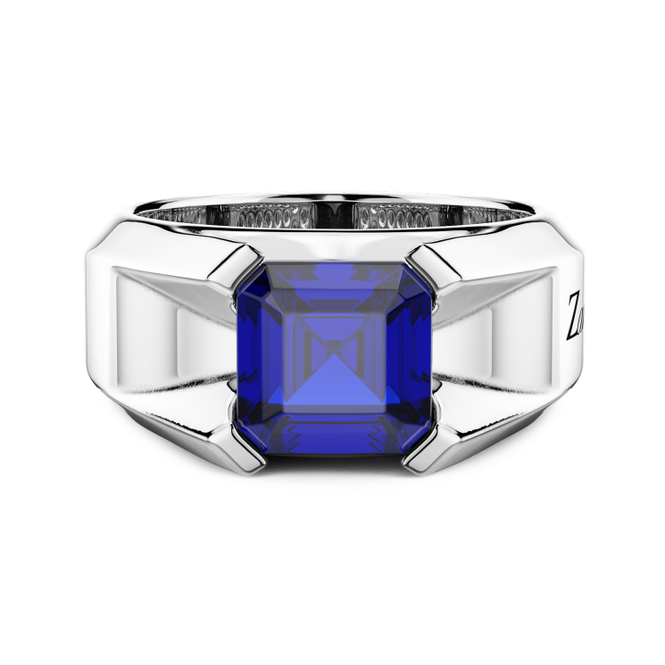 Anello Zancan in oro 18kt con zaffiro blu.