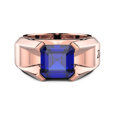 Anello Zancan in oro 18kt con zaffiro blu.