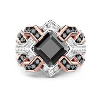 Anello Zancan in oro 18kt con diamante nero.