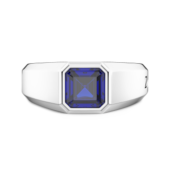Anello Zancan in oro 18kt con zaffiro blu.