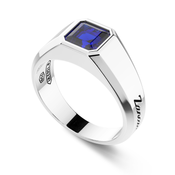 Anello Zancan in oro 18kt con zaffiro blu. 2