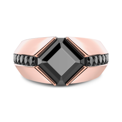 Anello Zancan in oro 18kt con diamante nero.