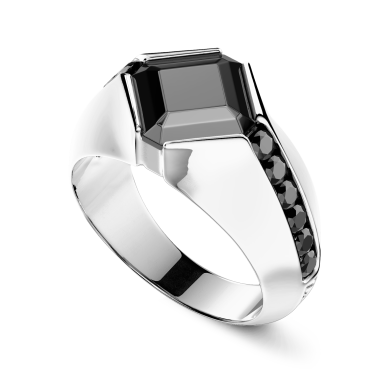 Anello Zancan in oro 18kt con diamante nero.
