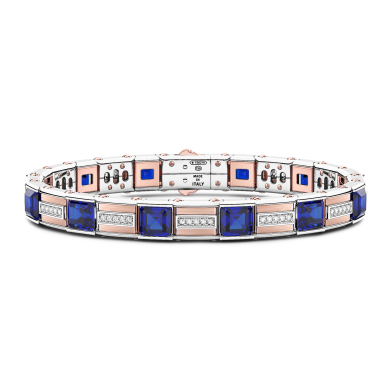 Bracciale Zancan in oro 18kt con zaffiro blu.