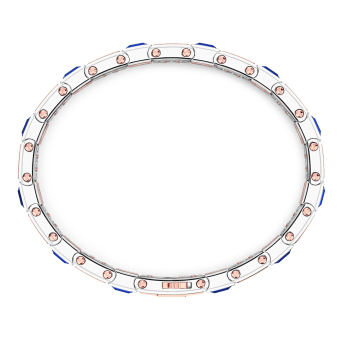 Bracciale Zancan in oro 18kt con zaffiro blu. 2