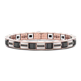 Bracciale Zancan in oro 18kt con diamanti neri.