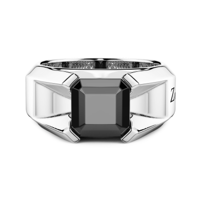 Anello Zancan in oro 18kt con diamante nero.