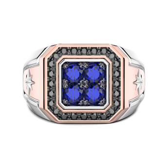 Anello Zancan in oro 18kt con zaffiri.