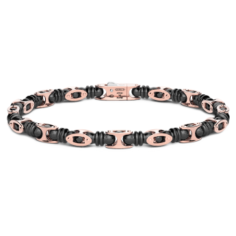 Bracciale Zancan in oro 18kt ceramica e diamanti.