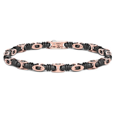 Bracciale Zancan in oro 18kt ceramica e diamanti.