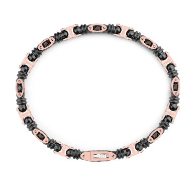 Bracciale Zancan in oro 18kt ceramica e diamanti.