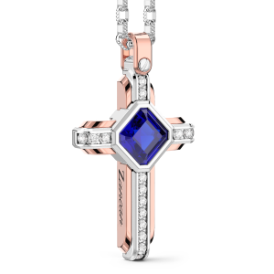 Collana Zancan in oro 18k con zaffiro blu. 2