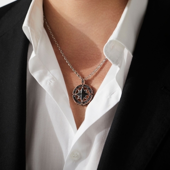 Collana a rosa dei venti Zancan in oro e diamanti. 2