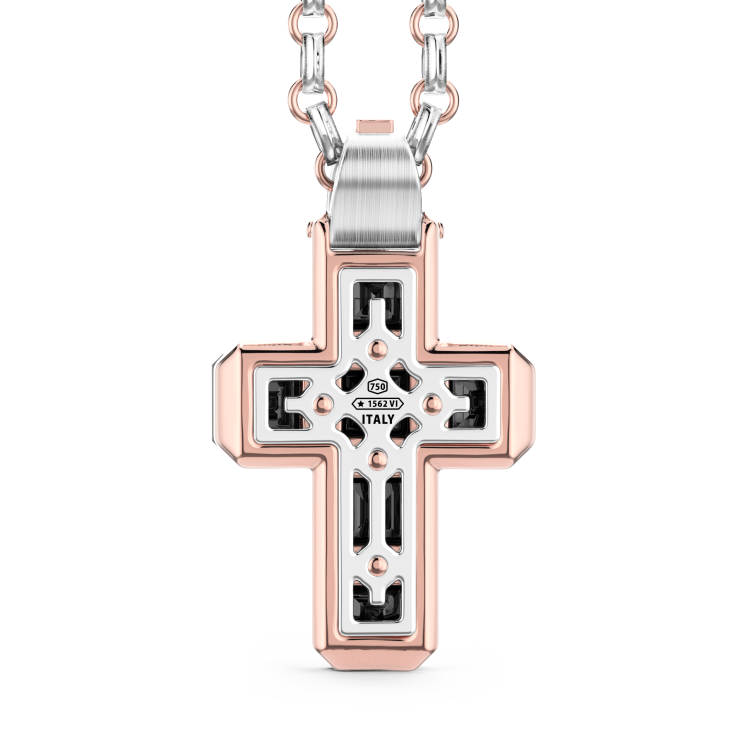 Collana Zancan in oro 18k con diamanti neri.