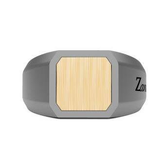 Zancan Herren-Siegelring aus Titan und 18k Gold
