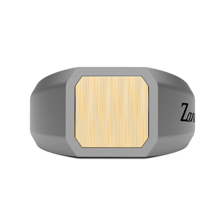 Anello Chevalier Uomo Zancan in Titanio e Oro 18kt