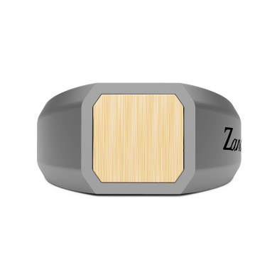 Anello Chevalier Uomo Zancan in Titanio e Oro 18kt