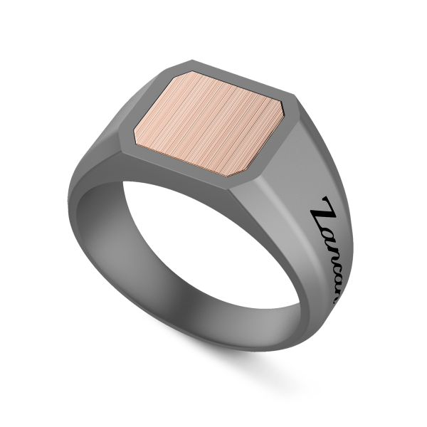 Anello Chevalier Uomo Zancan in Titanio e Oro 18kt