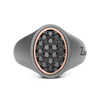Bague Zancan en titane, or 18kt et diamants naturels.
