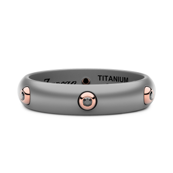 Anello Zancan in titanio, oro 18kt e diamanti neri – Design moderno ed esclusivo