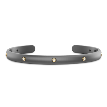 Bracciale Zancan in Titanio, Oro 18kt e Diamanti | Lusso Made in Italy