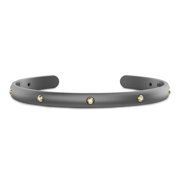 Bracciale Zancan in Titanio, Oro 18kt e Diamanti | Lusso Made in Italy