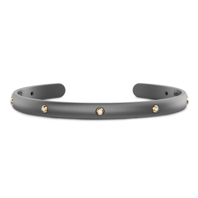 Bracciale Zancan in Titanio, Oro 18kt e Diamanti | Lusso Made in Italy