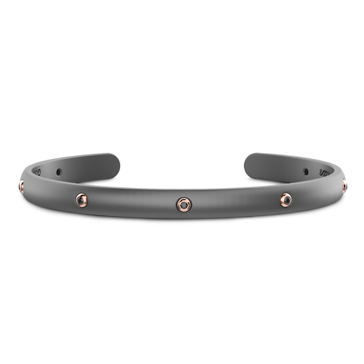 Bracciale Zancan in Titanio, Oro 18kt e Diamanti | Lusso Made in Italy