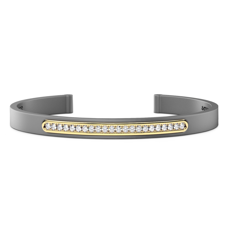 Bracciale Zancan in Titanio, Oro 18kt e Diamanti | Lusso Made in Italy