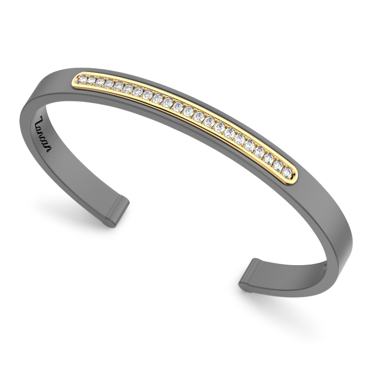 Bracciale Zancan in Titanio, Oro 18kt e Diamanti | Lusso Made in Italy