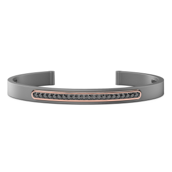 Bracciale Zancan in Titanio, Oro 18kt e Diamanti | Lusso Made in Italy