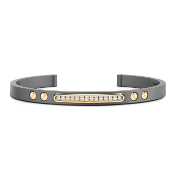 Bracciale Zancan in Titanio, Oro 18kt e Diamanti | Lusso Made in Italy