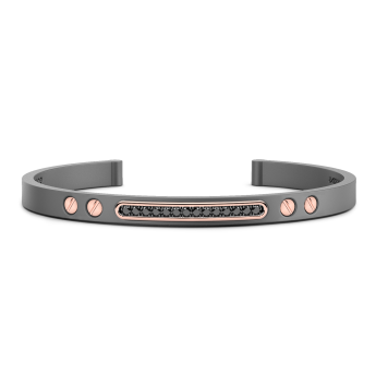 Bracciale Zancan in Titanio, Oro 18kt e Diamanti | Lusso Made in Italy