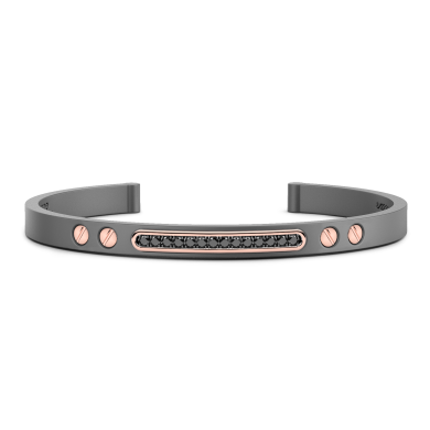 Bracciale Zancan in Titanio, Oro 18kt e Diamanti | Lusso Made in Italy