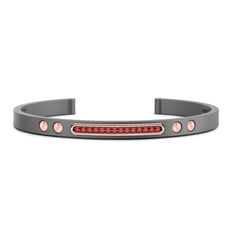 Bracciale Zancan in Titanio, Oro 18kt e Pietre Preziose | Lusso Made in Italy