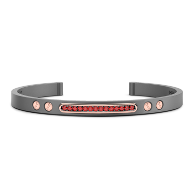 Bracciale Zancan in Titanio, Oro 18kt e Pietre Preziose | Lusso Made in Italy