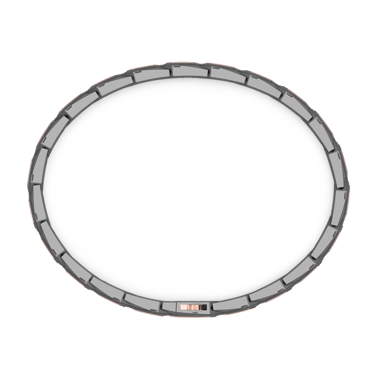 Bracciale Zancan in Titanio, Oro 18kt e Diamanti | Lusso Made in Italy
