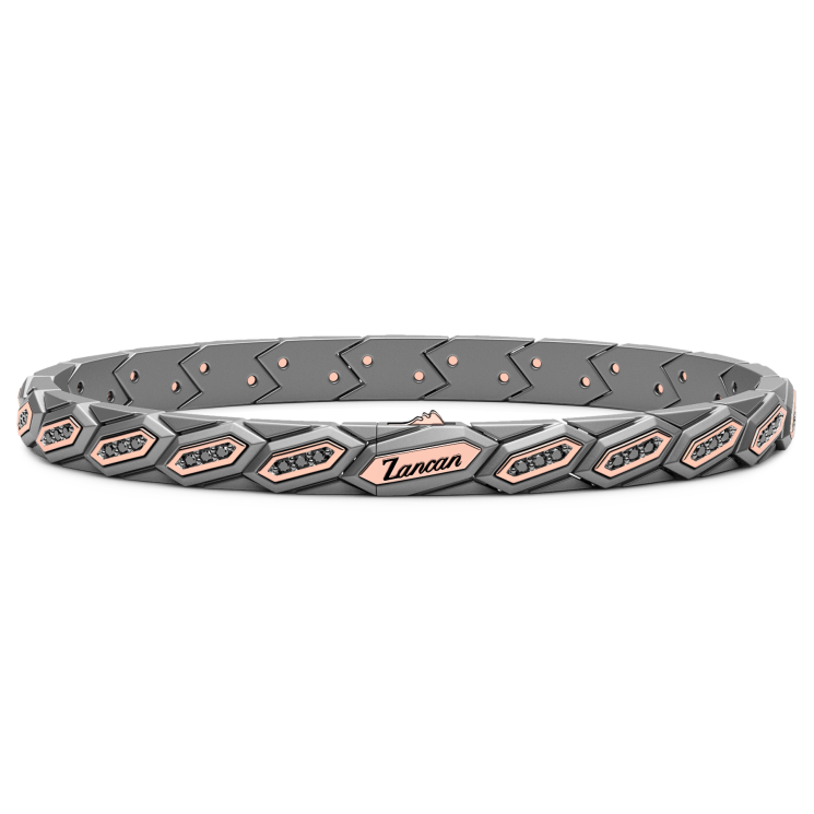 Bracciale Zancan in Titanio, Oro 18kt e Diamanti | Lusso Made in Italy