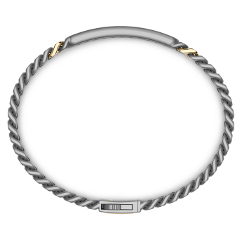 Bracciale Zancan in Titanio, Oro 18kt e Diamanti 2