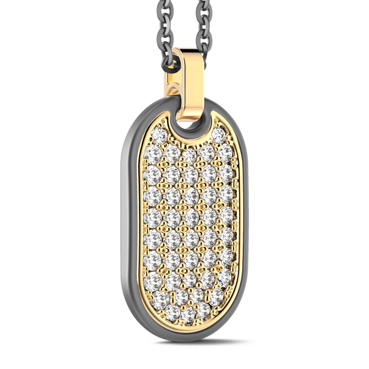 Zancan Titanium, 18kt Gold & Diamond Necklace | Italian Luxury
