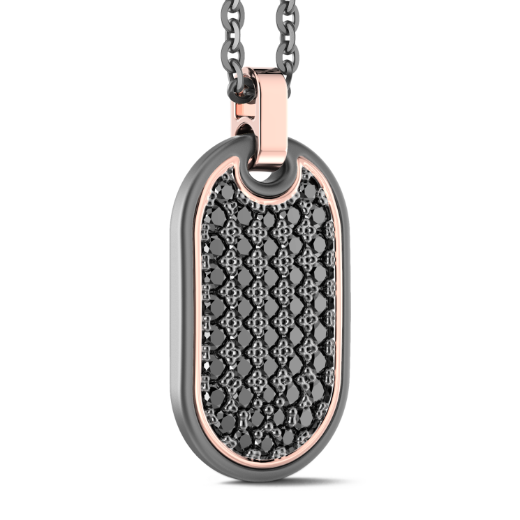 Collana Zancan in Titanio, Oro 18kt e Diamanti | Lusso Made in Italy