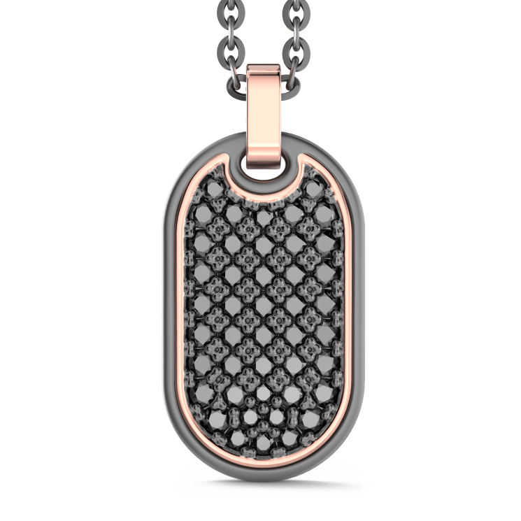 Collana Zancan in Titanio, Oro 18kt e Diamanti | Lusso Made in Italy