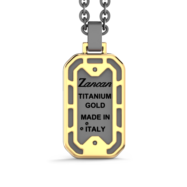 Zancan Halskette aus Titan, 18kt Gold & Diamanten | Luxus-Schmuck